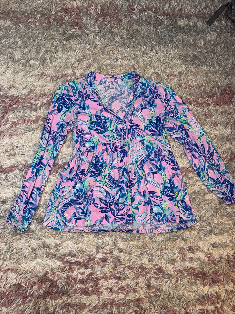 Lilly Pulitzer patterned long sleeve top S